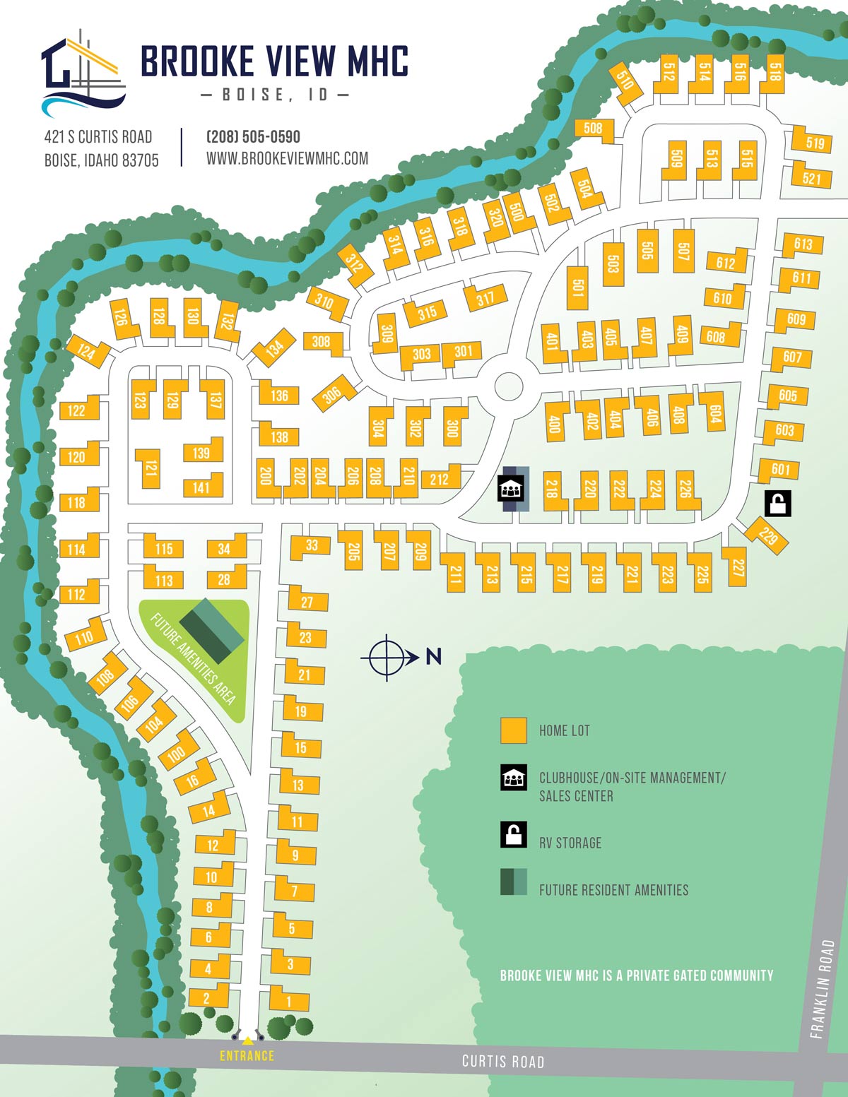 Brooke View MHC Park Map