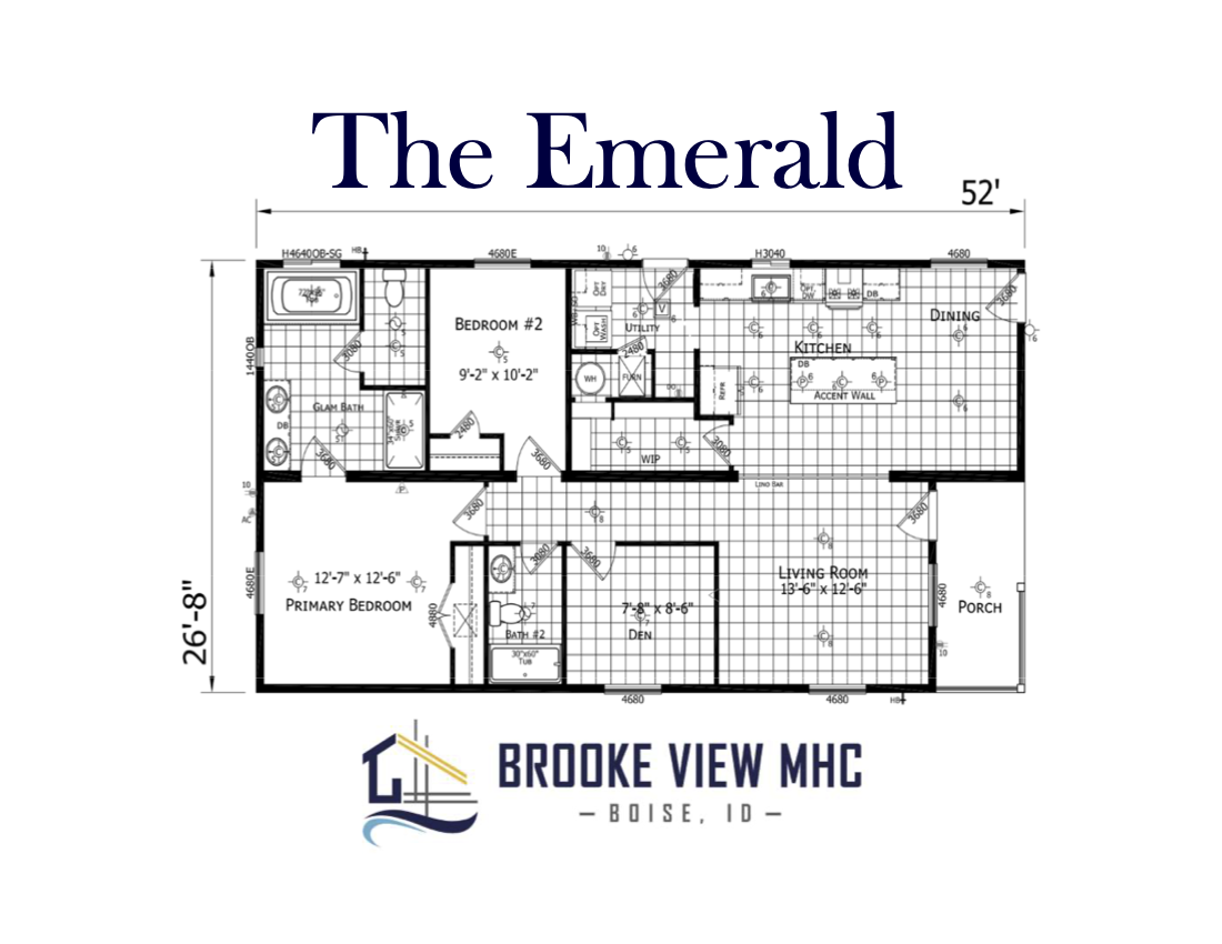 The Emerald floor plan at Brooke View MHC